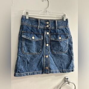 Harper heritage button up Jean skirt a line